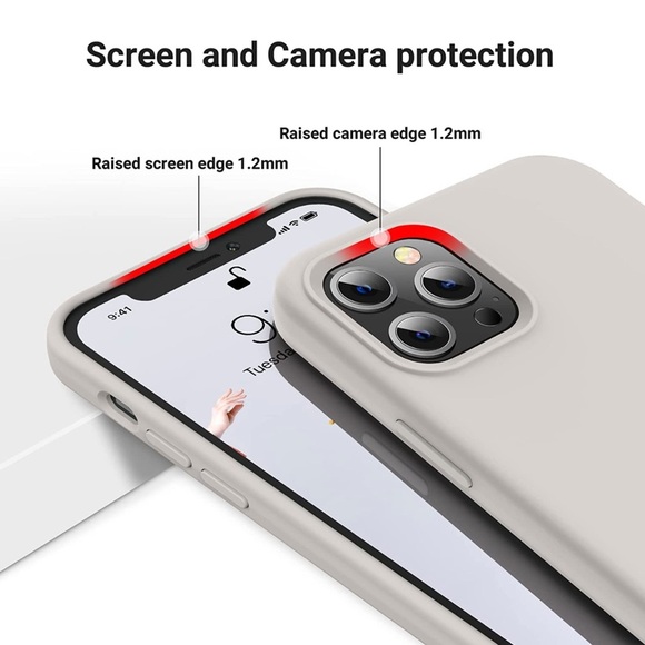 iPhone 12 Pro Max Silicone Phone Case, Stone - Picture 11 of 14